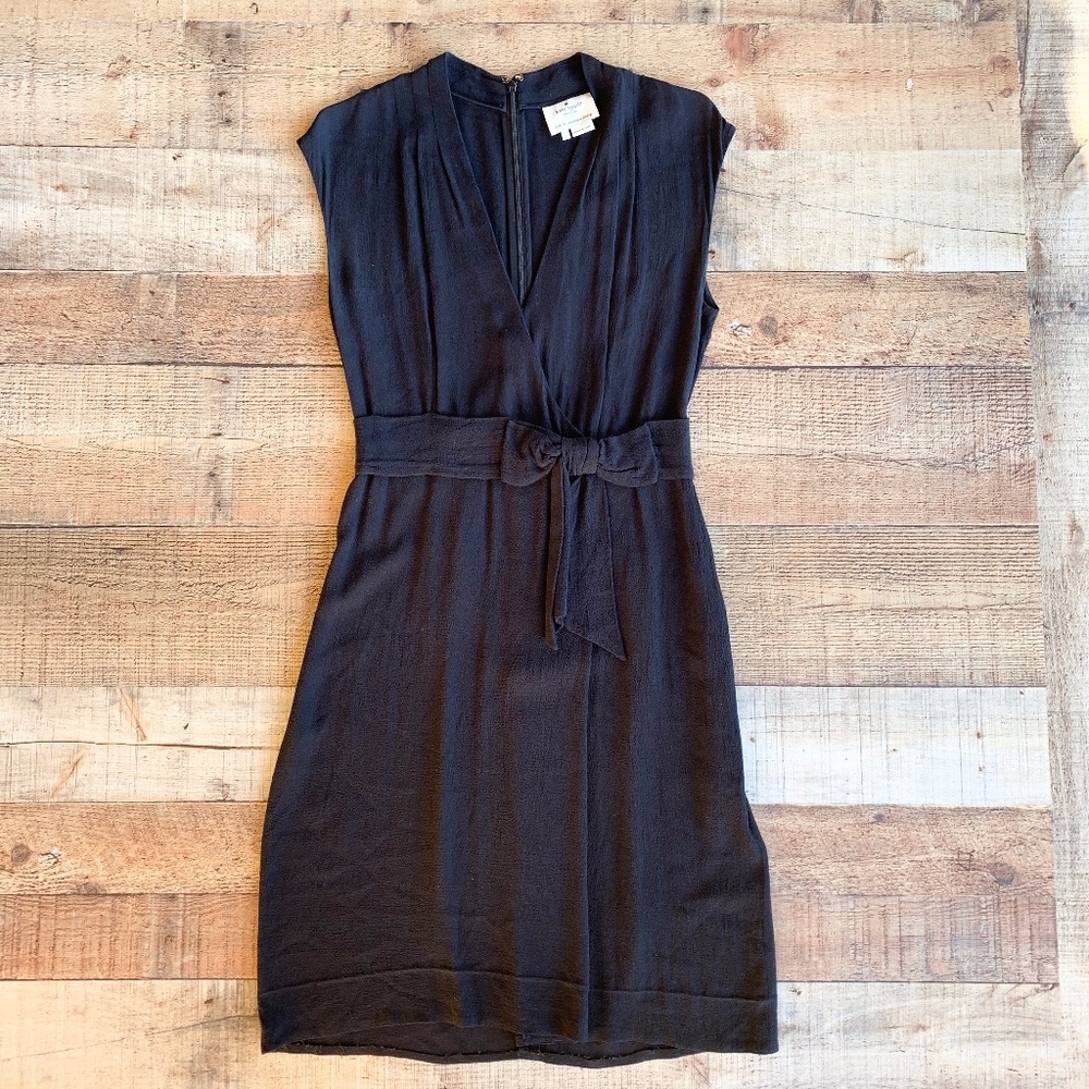 Kate Spade | Side Bow Casual Black Mini Dress